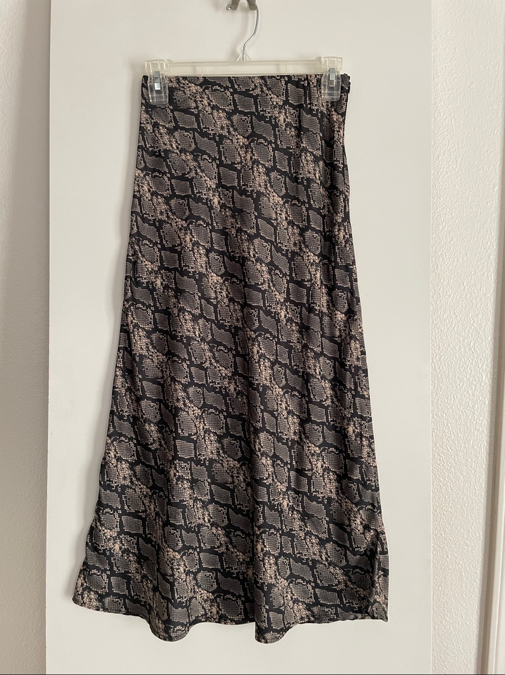 Urban Outfitters Satin Elastic Waist Slip Skirt Animal Print NWOT
